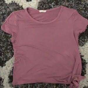 Mauve cropped tee shirt